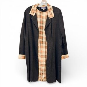 Plaid two piece dress and blazer set